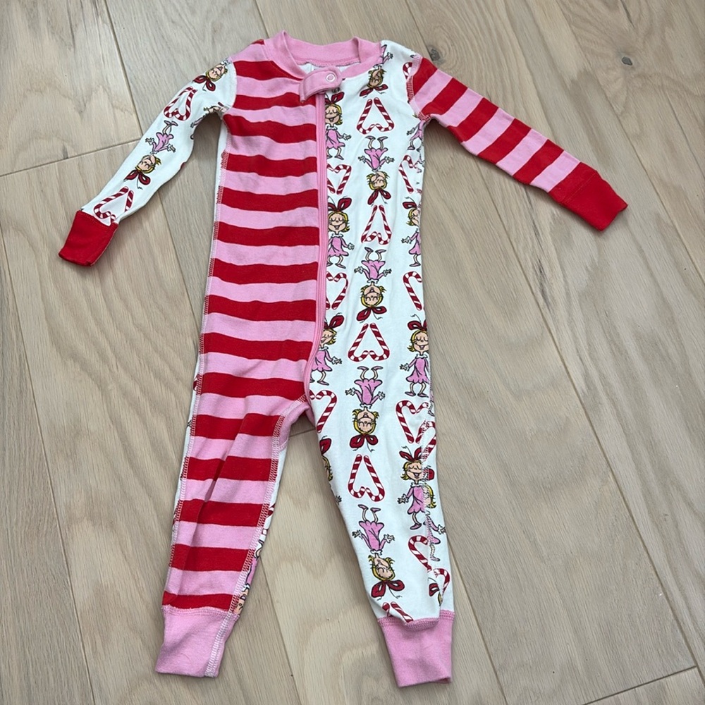 Hanna Andersson Toddler Girls 18-24mo ORGANIC Cotton The Grinch Cindy Lou Who PJ